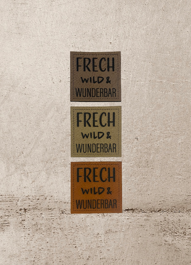 Label | 4x4 cm | frech, wild & wunderbar