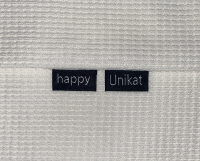 Weblabel | Unikat/happy | schwarz