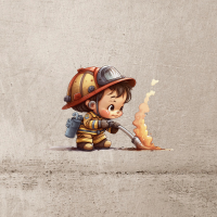 Bügelbild | Feuerwehrjunge #1