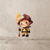 Bügelbild | Feuerwehrjunge #3