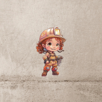Bügelbild | Feuerwehrmädchen