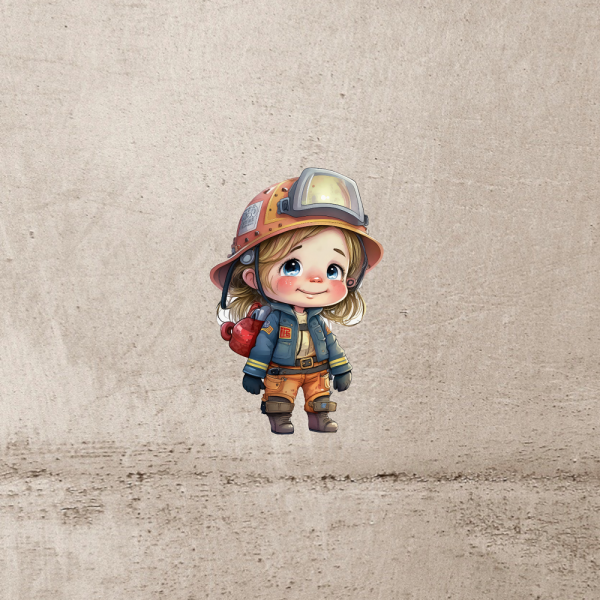 Bügelbild | Feuerwehrmädchen #1