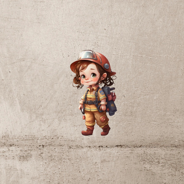 Bügelbild | Feuerwehrmädchen #3